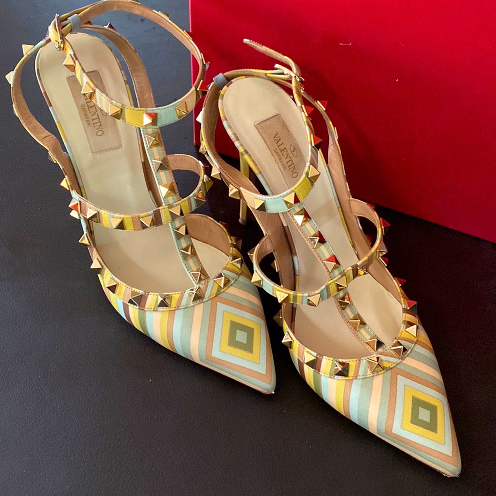 Rare Multi coloured studded Valentino Heels